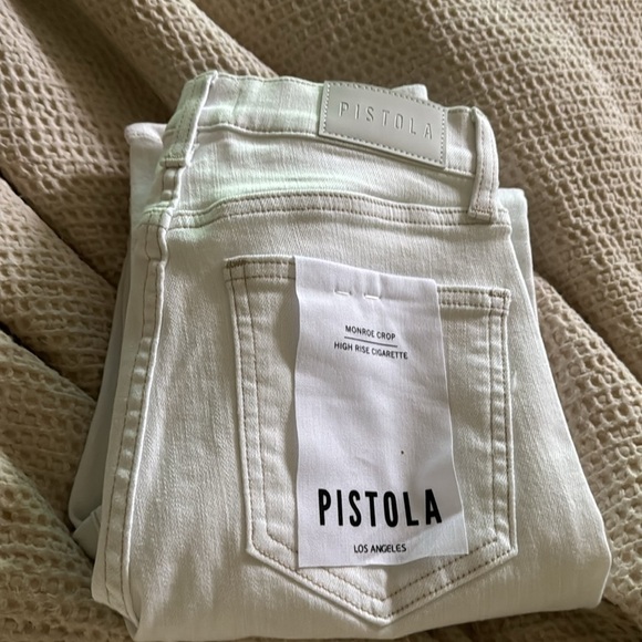 Pistola MONROE CROP Cigarette LE BLANC White Jeans 26 - Picture 6 of 6
